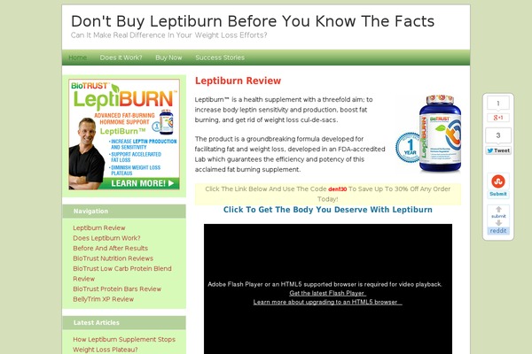 leptiburninfo.org site used Catalyst