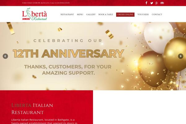 liberta-restaurant.co.uk site used Amora