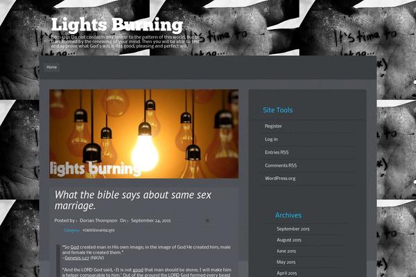 lightsburning.com site used Teal