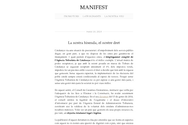 Manifest 1.1 theme site design template sample