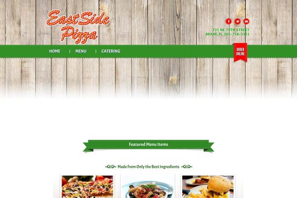 Pizza theme site design template sample