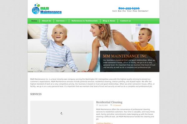 Modernize theme site design template sample