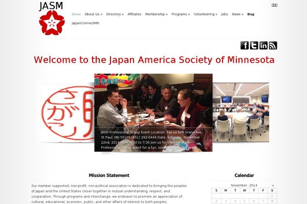 mn-japan.org site used Modest