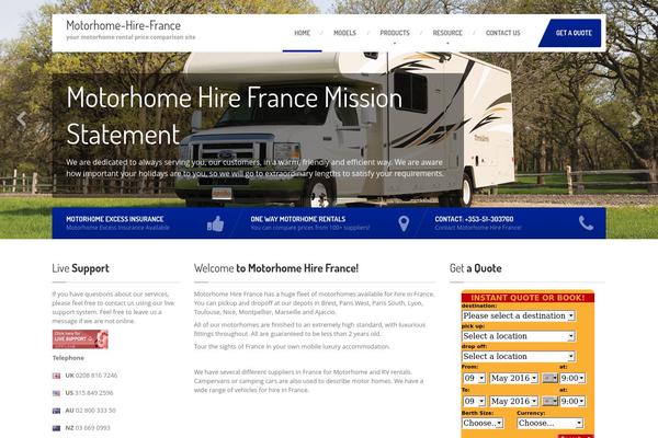 motorhome-hire-france.com site used CarPress