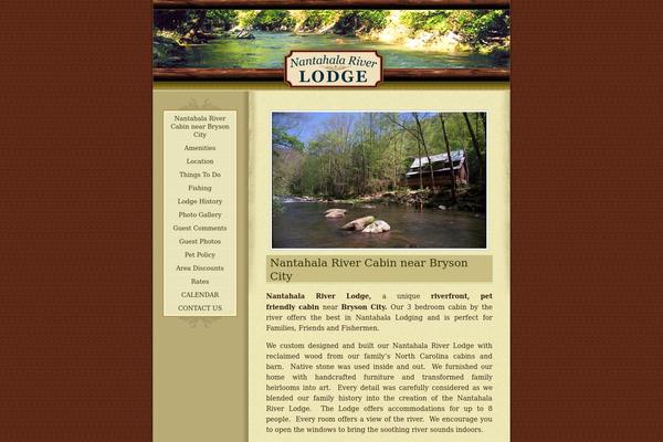 Cabin theme site design template sample