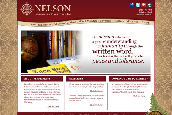 Nelson theme site design template sample