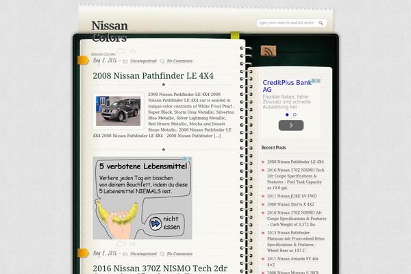 nissancolors.info site used Diary