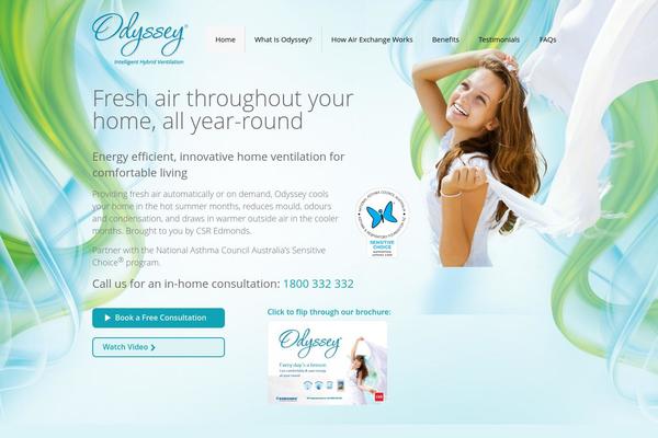 Odyssey theme site design template sample