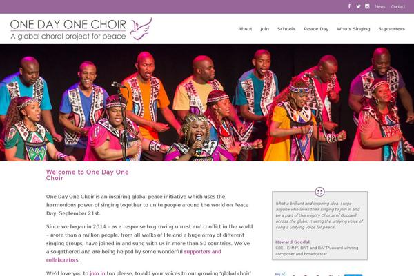 onedayonechoir.org site used Divi Child