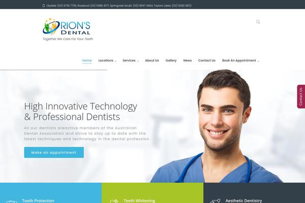 Dentario theme site design template sample
