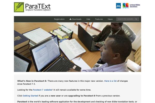 paratext.org site used Executive Pro Theme