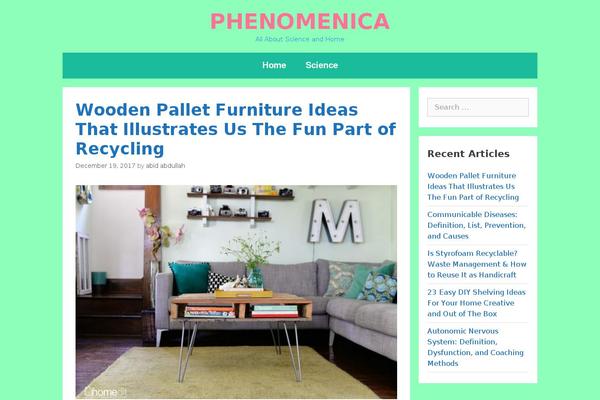 phenomenica.com site used Dynamic News Lite