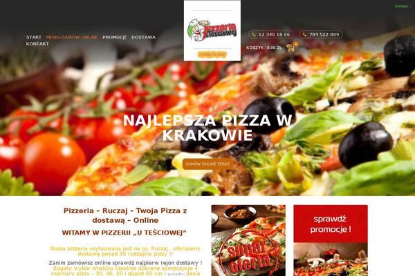 Pizza theme site design template sample