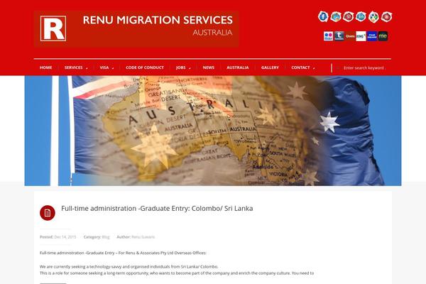 renumigrationservices.com site used Gravity