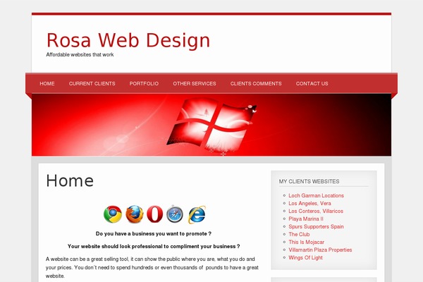 rosawebdesign.com site used zeeTasty