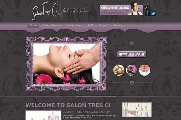 Salon theme site design template sample