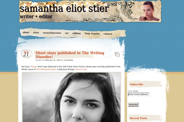 samanthastier.com site used Personalistio Blog