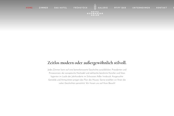 Alloggio website example screenshot