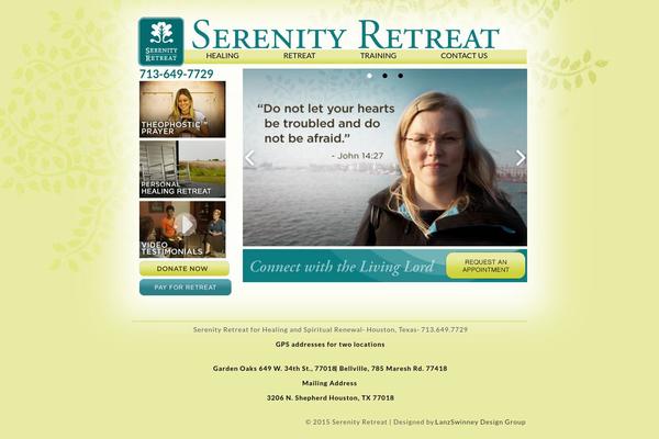 Serenity theme site design template sample