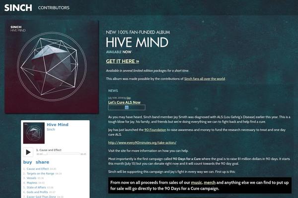 Hive theme site design template sample