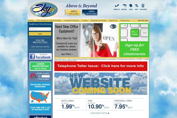 Sky theme site design template sample