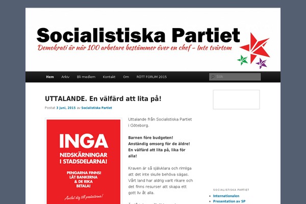 socialistiskapartiet.se site used Catch Base