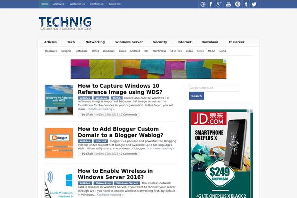 technig.com site used Publisher-child