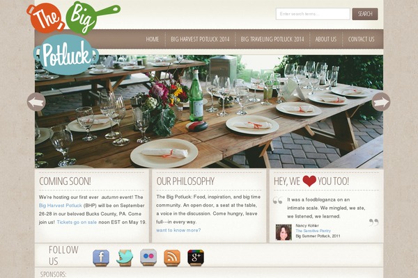 thebigpotluck.com site used WP Diary