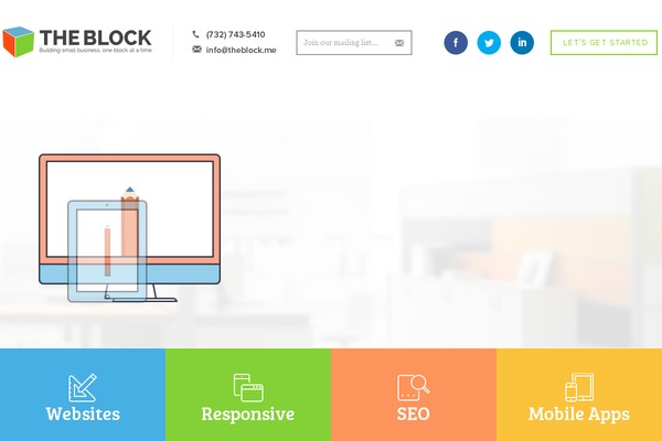 Theblock theme site design template sample