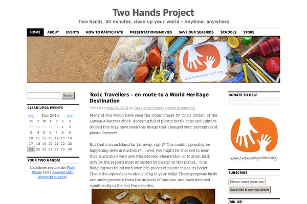 twohandsproject.org site used Coraline