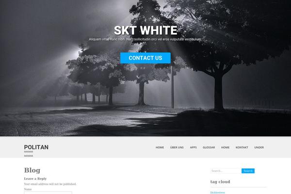 SKT White theme site design template sample