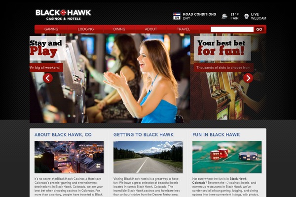 visitblackhawk.org site used Nightlife