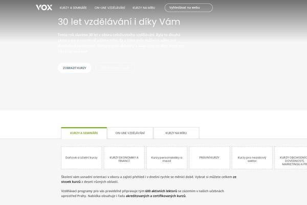 Vox theme site design template sample