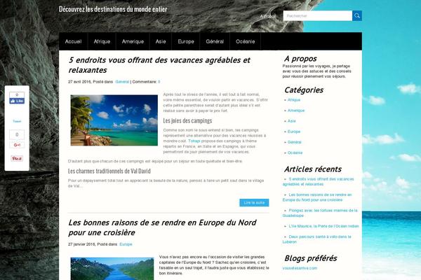 Traveller website example screenshot