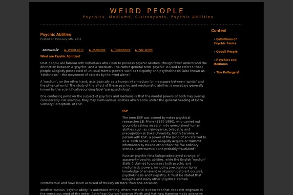 weird-people.com site used Black-LetterHead