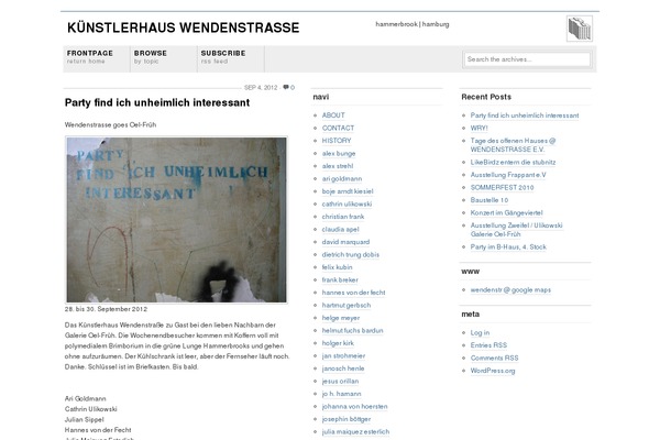 wendenstrasse.org site used Grid Focus