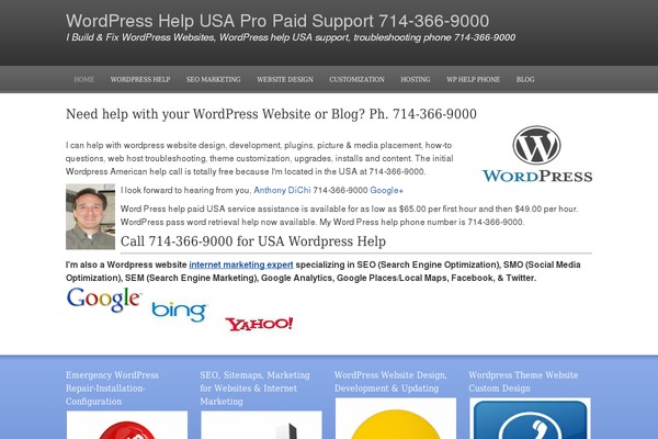wordpress-help.us site used Executive