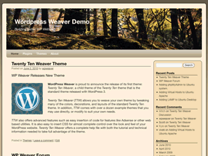 2010 Weaver theme websites examples