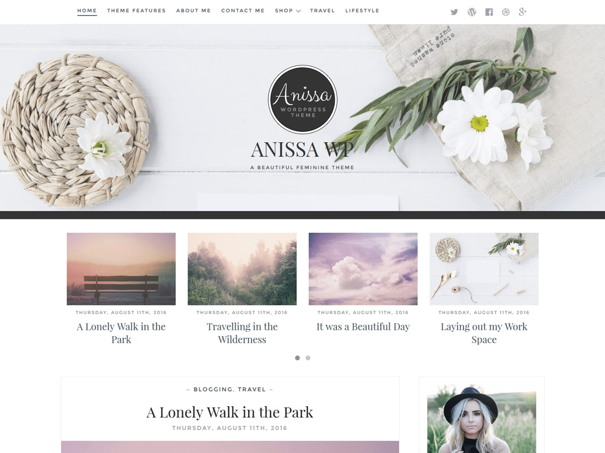 Anissa website example screenshot