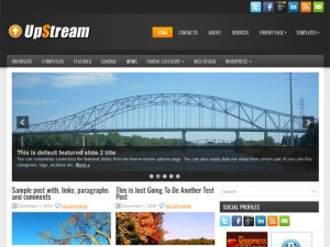 Upstream website example screenshot