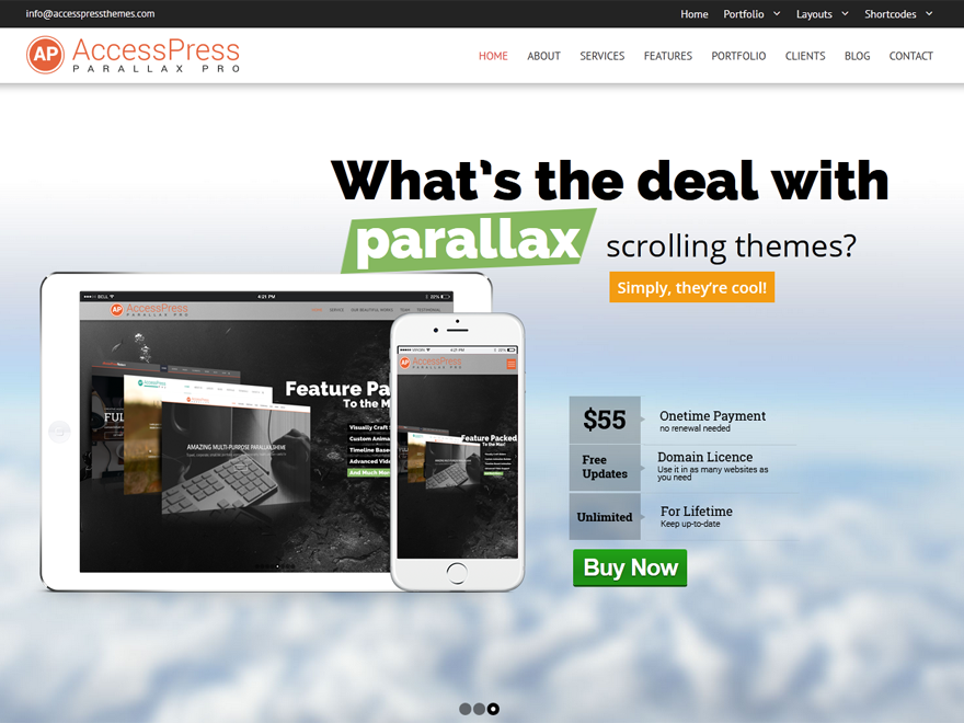 accesspress_parallax_pro theme websites examples