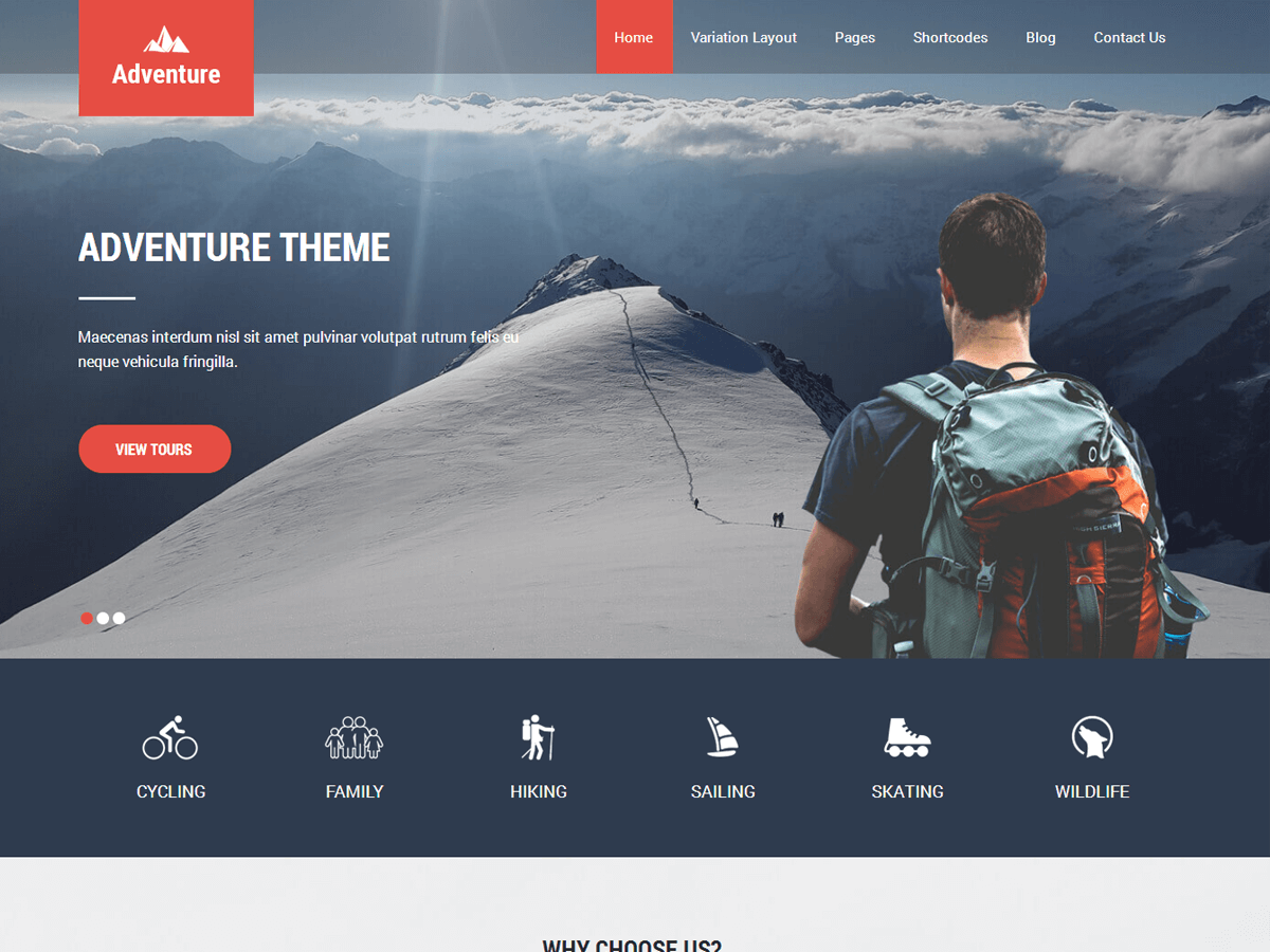 adventure-lite theme websites examples