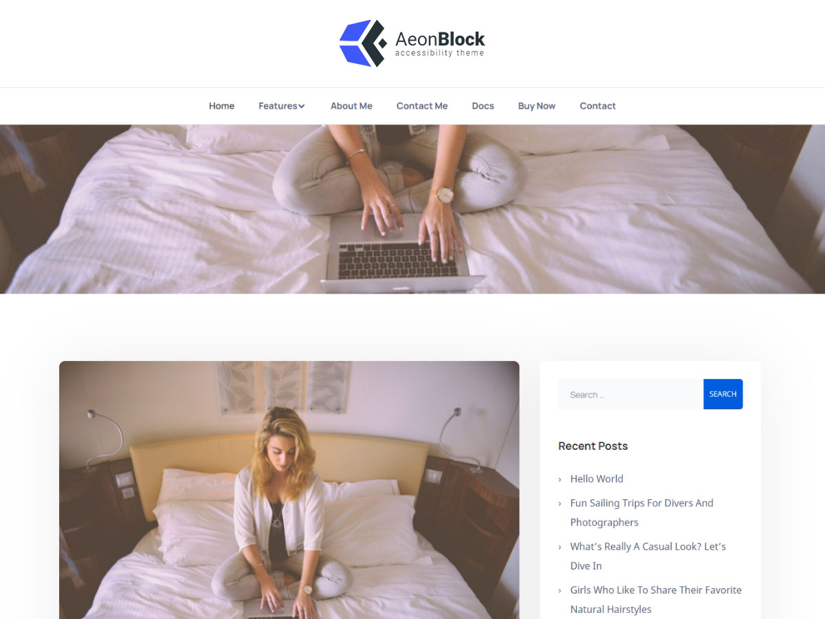 aeonblock theme websites examples