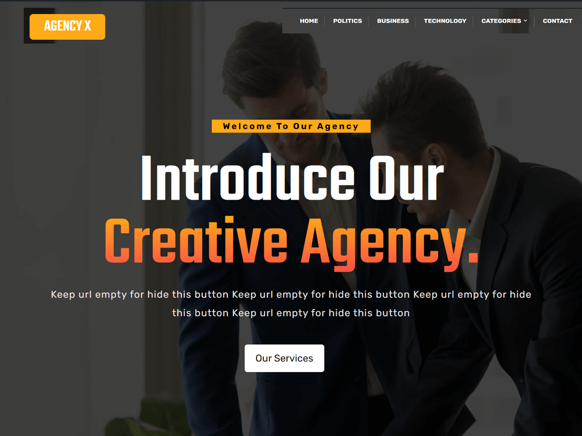 AgencyX theme websites examples