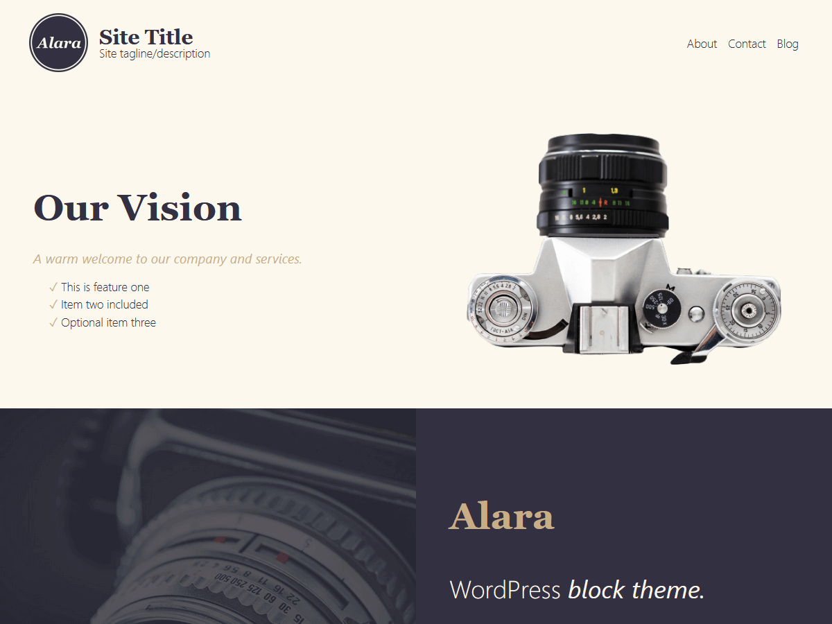 alara theme websites examples