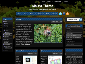 Albizia website example screenshot