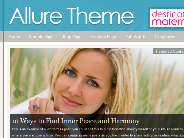 Allure website example screenshot
