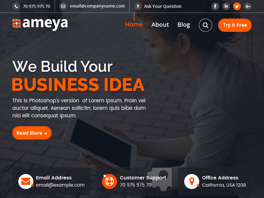 ameya theme websites examples