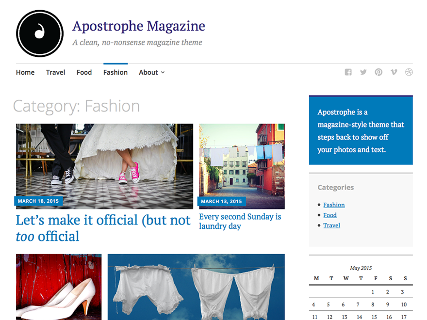 Apostrophe theme websites examples