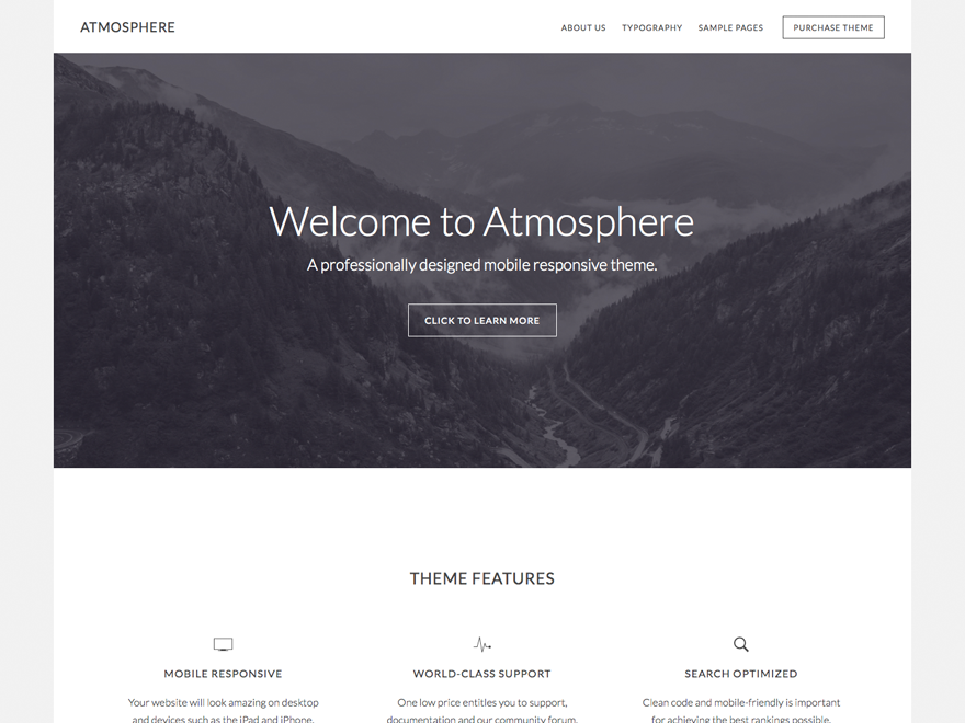 atmosphere-pro theme websites examples